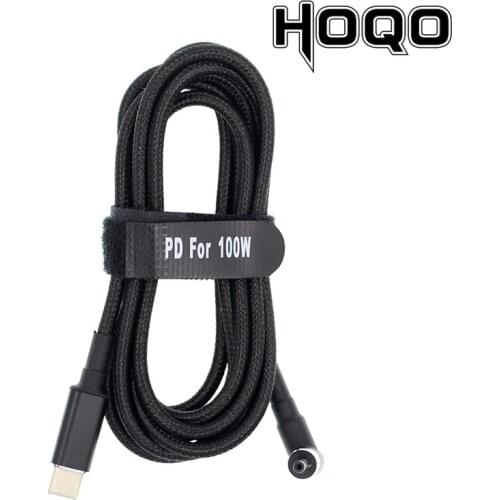 Nylon Braided Sheath PD Power Supply Wiring Type-C To 3.0X1.1 Charging Cord with Built-in E-marker 100w Charging Cable for acer