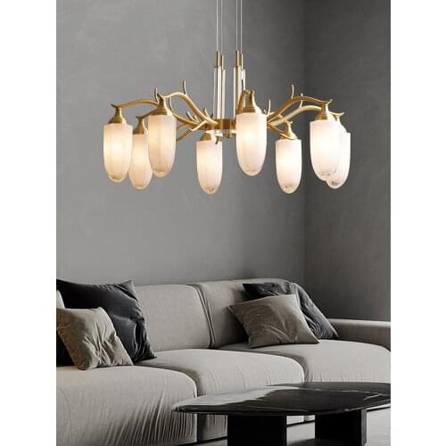 New Chinese style living room lamp modern Chinese style lamp art Zen bedroom dining room lamp chandelier