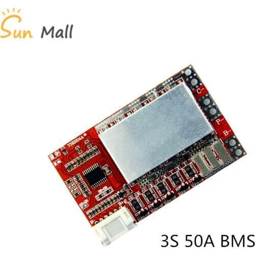 3S 50A BMS Board/ 55A 3.7V Lithium battery protection board/3.2V iron phosphate/LiFePO4 battery BMS board with Balance
