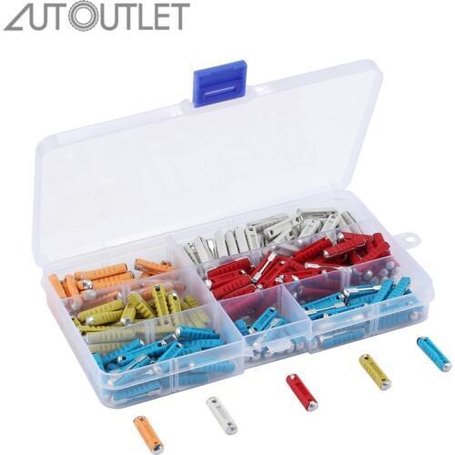 AUTOUTLET 200pcs 5A 8A 16A 25A 40A Assorted Box Fuses Ceramic Fuse Bullet Classic For Car Fuse Set 12V-32V Fuse
