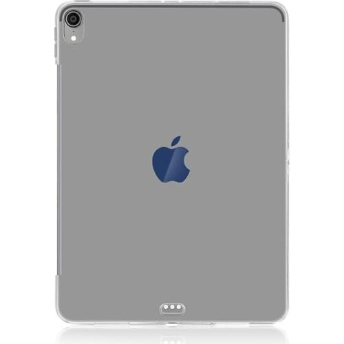 Transparent Cut Edge Back Cover for 2018 iPad Pro 11 inch A1980 A2013 A1934 A1979 Half Side For Pen Attached Charging