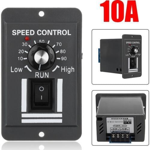 DC 12V 24V 36V 48V PWM Motor Speed Controller Reversible Switch Regulator Controller Forward & Backward 10A Speed Controller