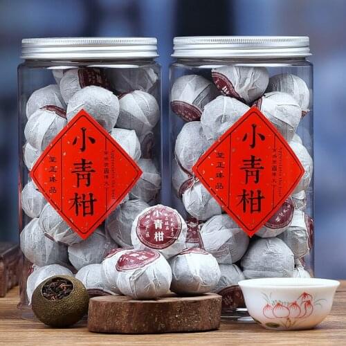 Super small green orange Pu'er tea Yunnan palace orange Pu tea super orange Pu tea oolong tea ceremony tea canned green food
