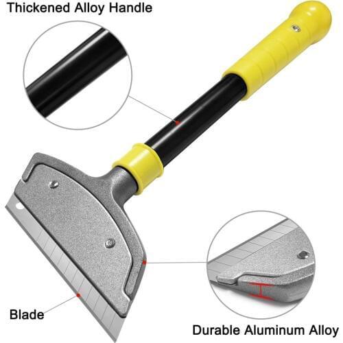 Heavy Duty Long Knife Handle Scraper Wallpaper Stripping Tool Clean Glass Wall Scraper Floor Tile Adhesive Removal Mini Shaver