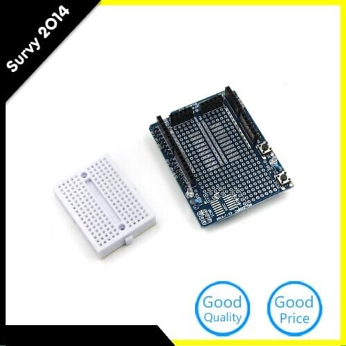 UNO Proto Shield Prototype Expansion Board With SYB-170 Mini Breadboard Based For ARDUINO UNO R3 ProtoShield diy electronics
