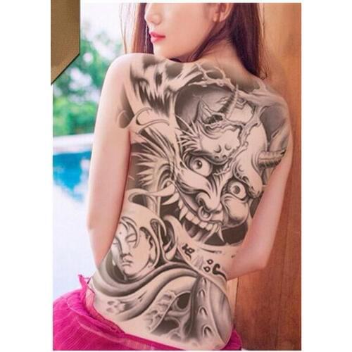 Waterproof Temporary Tattoo Super Large Fake Tattoo Full Back Cool Sticker for Man and Women nontoxic Body Art transfer tattoos