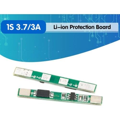 1S 3.7V 3A li-ion BMS PCM battery protection board pcm for 18650 lithium ion li battery