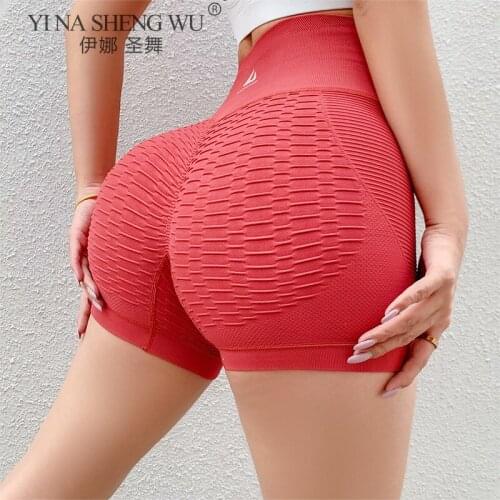 Women High Waist Seamless Yoga Leggings Gym Shorts Fitness Yoga Short Scrunch Sports Yoga Shorts Spandex Short Pants Sportswear
