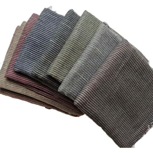 2021 Women Fashion Striped Pattern Cotton Scarf Shawls Wraps Hijabs 8Colors 10pcs/lot