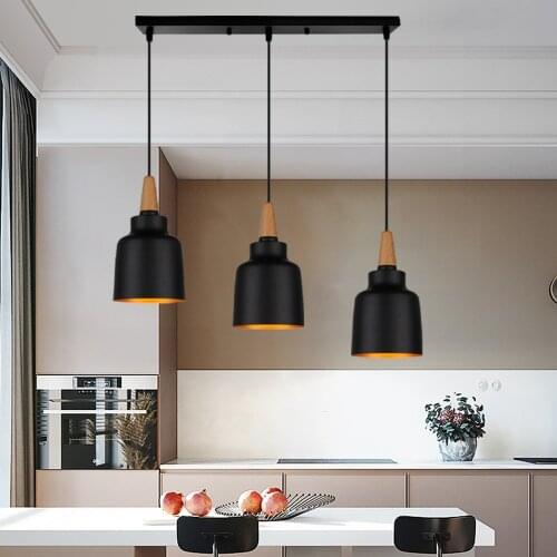 1/3 Heads Modern Pendant Light Loft Vintage Lamp Retro Hanging Lampshade for Kitchen Living Room Bedroom Home Lighting Decor E27