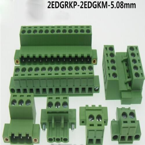 1 set Free welding butt strap 2EDG5.08mm, 2EDGRKP 2-22p for plug and pull terminals with ear