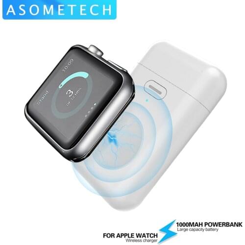 1000mAh Wireless Charger Mini Power Bank For i watch 123456 Magnetic Portable Powerbank Thin External Battery For Apple Watch