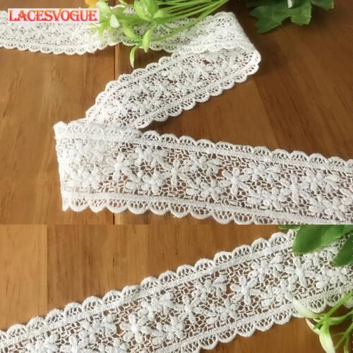 19yards 4cm Cotton embroidery Lace ribbon Handmade DIY material Garment needlework sewing accessories Clothing edge fabric 858