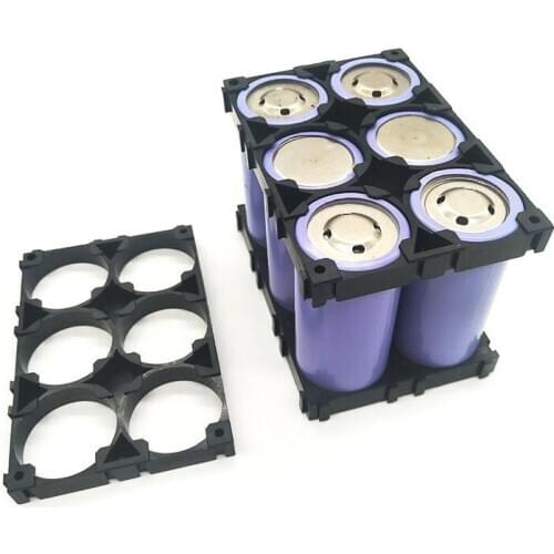 30pcs/lot MasterFire 2*3 32650 Lithium Battery Holder Bracket Cell Safety Anti Vibration Plastic Brackets For 32650 Batteries