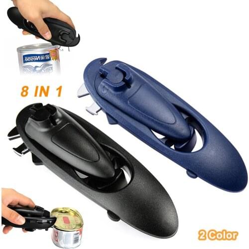 8 in 1 Multifunction Opener Stainless Steel Safety Side Cut Can Tin Jar Opener