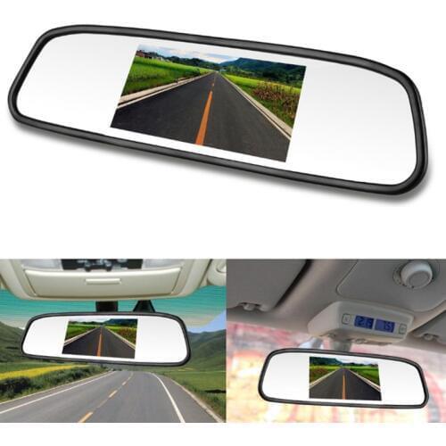 800 * 480 Car Rear View Mirror Monitor For Parking Reverse Camera 5 Inch TFT LCD Night Vision Reversing Car-styling