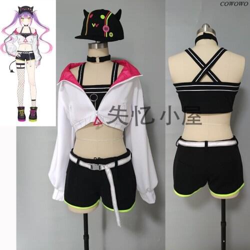 Anime! VTuber Hololive Tokoyami Towa Casual Clothing Sport Suit Uniform Cosplay Costume Halloween Party Outfit Women Custom Made