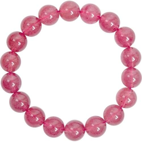 Top Natural Red Strawberry Quartz Bracelet Jewelry For Woman Man Gift Crystal Round Beads Gemstone 8mm 9mm 10mm 11mm 12mm AAAAA
