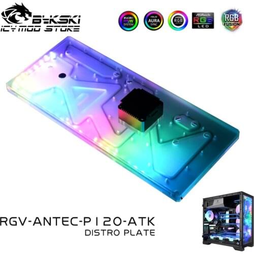 Bykski Waterway Board Reservoir Liquidcooling System Water Tank Acrylic Tranperant for Antec P120 RGV-ANTEC-P120-ATK