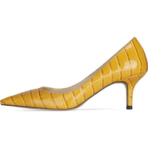 Dovereiss Fashion Womens Shoes Summer New Elegant Slip on Yellow Sexy Stilettos heels Pumps Sexy Office lady Party Shoes 34-45