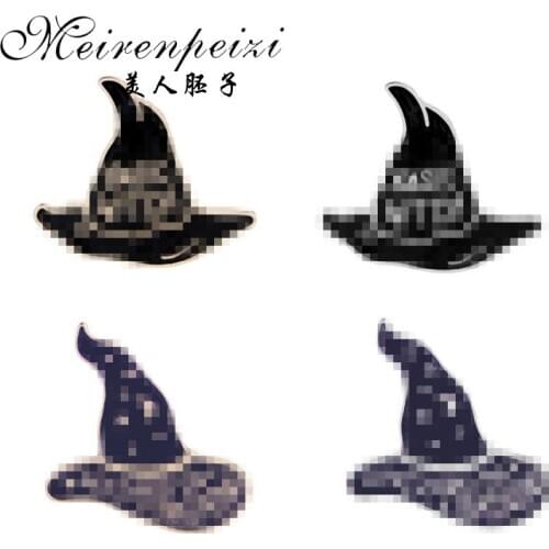 Enamel Pin Badge Brooch Letter Pin Hat Magic Warlock Halloween Creepy Kawaii Fairy Goth Hat Pins