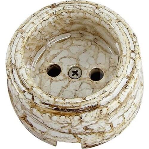 European retro vintage porcelain wall socket without earth, 240V,16A