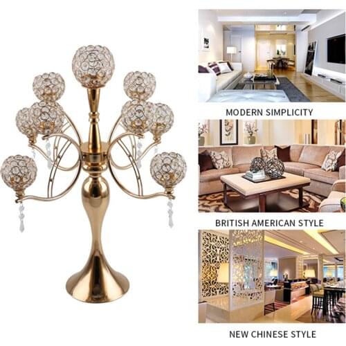 European Metal Candle Holders Candlestick Stand Home Decor Wedding Prop Romantic Candle Holder Candelabra 9 Head Candlestick