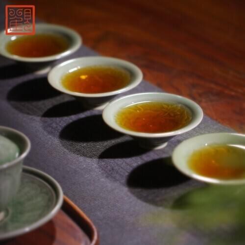 Guan Fu Museum Teacup Ceramics Sip Tea Yaozhou Kiln Celadon Hats Light Kungfu Online Teacup Master Cup