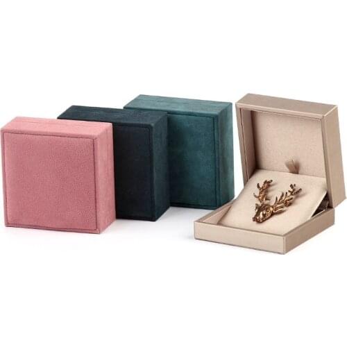 HOSENG 20PCS Blue Pink Luxury Velvet Brooch Box Wedding Party Christmas Jewelry Gift Case Women Man Storage Package HS_212