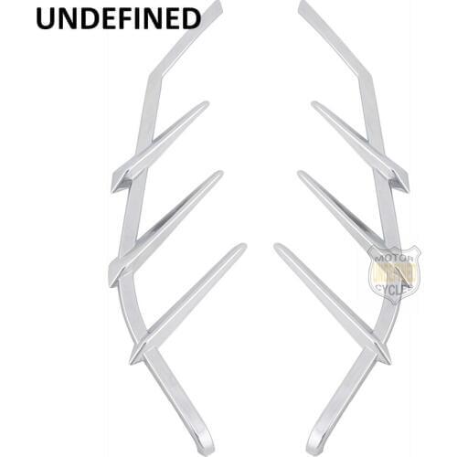 Chrome 2 Pcs Motorbike Accessories ABS Mid-Frame Air Deflector Trim For Harley Electra Glide FLHTK FLHTCU UNDEFINED