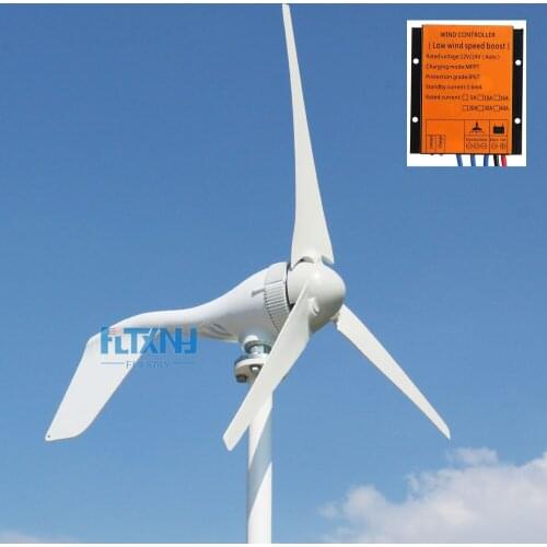 China Factory 400W 12V 24V Wind Turbines Generator for Home 3 Phase AC Horizontal Small Windmill for Streetlight With Controller