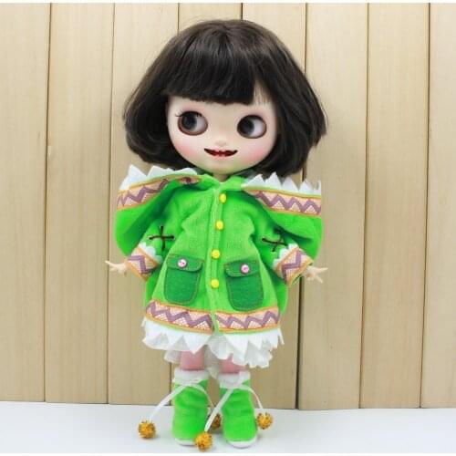 ICY DBS Blyth doll outfit licca cute clothes green set with tail suit shoes stocking hat