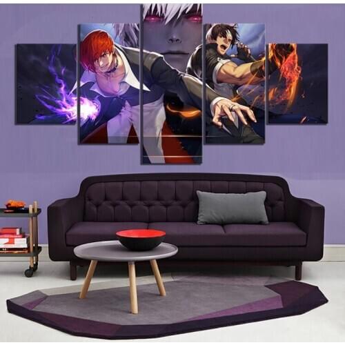 Modular Canvas Painting Prints 5 Panel The King Of Fighter Wall Art Poster KOF Game Pictures For Living Room Home Decoration