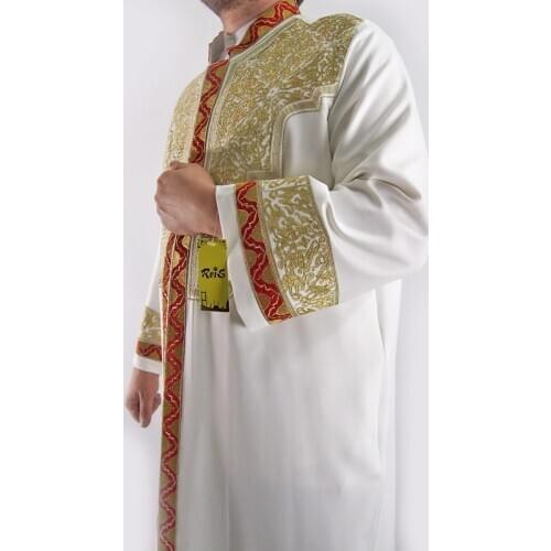 Male Muslim Imam Masjid Mosque Jubba Arab robe Turkey Islamic teacher quality embroidered caftan Dubai Special Religious Ramadan