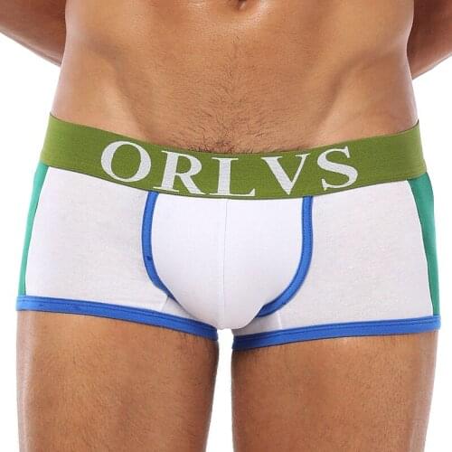 ORLVS Fine Velvet Oversized Pouch Design Belt Males Underpants Antiskind Convex Elastic Restoring Force Non Side Seam Men Short