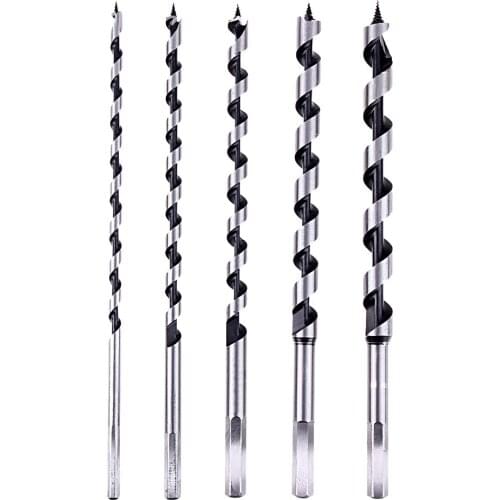 5PCS 230mm Extra Long Point High-carbon Steel Wood Drill Bit Set Woodworking Tool Set 6mm 8mm 10mm 12mm 14mm Dropshipping
