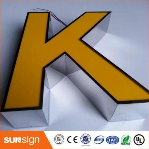 Shop name board designs frontlit LED alphabet letters