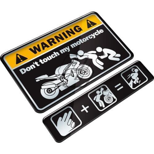 3D Do Not Touch My Motorcycle Motorbike Tank Decal Warning Sticker Case for Kawasaki Yamaha Honda Suzuki Ducati BMW Benelli