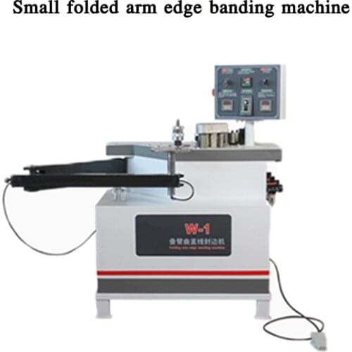 Desktop Woodworking Edge Banding Machine 220V Special-shaped Stacking Arm Type Curved Line Double-sided Glue Edge Bander Machine