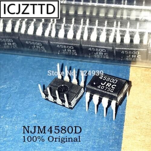 NJM4580 NJM4580D JRC4580 4580D 4580 DIP8 Dual Operational Amplifier JRC4580D 4580D DIP-8