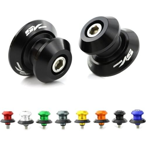 Fit For Suzuki SV650/S 1999 2000-2007 2008-2011 2012 2016 2017 2018 2019 Swing Arm Sliders Spools Stand Bobbins CNC Alloy