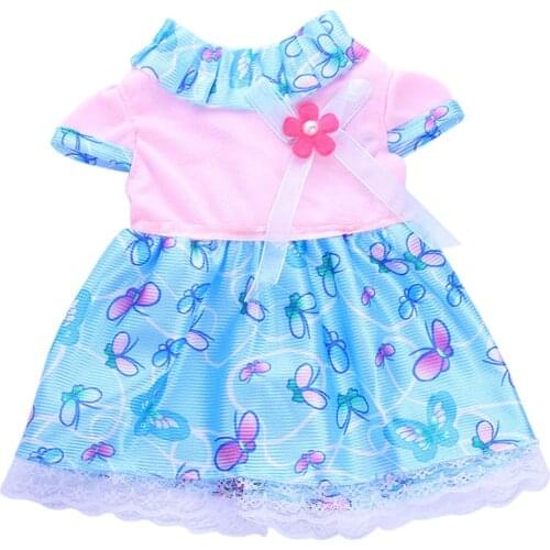 Popular Butterfly Dress Clothes for American Doll 18inch Doll Clothing Accessories Blue