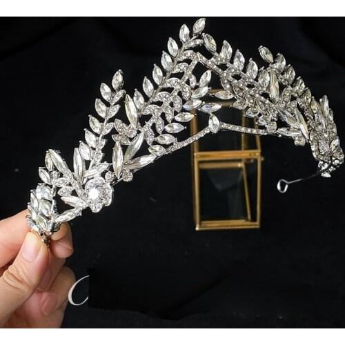 Wheat Crown crystal Retro Queen Bridal tiaras novia Photo Modeling wedding hair accessories