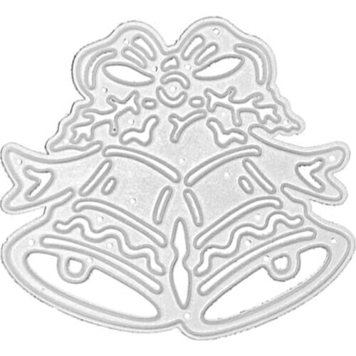 Christmas Double Bell Carbon Steel Cutting Dies DIY Scrapbooking Photo Album Embossing Paper Cards Making Stencil Decor