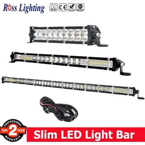 Super Slim 7/13/20/25/32 inch LED Work Light Bar Combo Fog Drive Lamps for Offroad Trucks Boat ATV 4x4 4WD Marine