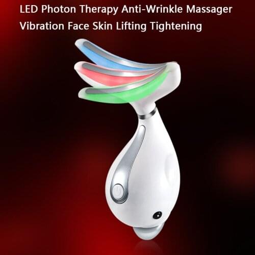 Led Face Lifting Neck Massager Skin Tighten Skin Rejuvenal Anti Wrinkle Beauty Apparatus Vibration Reduce Double Chin Device