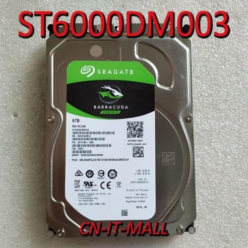 Seagate BarraCuda ST6000DM003 6TB 5400 RPM 256MB Cache SATA 6.0Gb/s 3.5" Internal Hard Drive