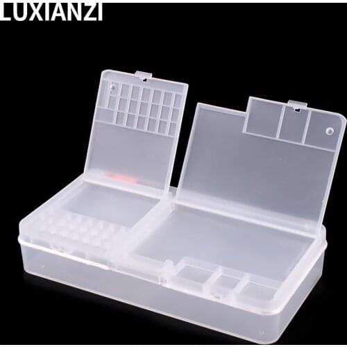 LUXIANZI Phone Repair Tool Storage Box Double Layer Multi-function Hardware Tools Screw Driver Beads Organizer Plastic Case