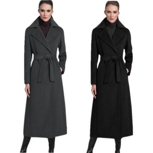 Luxury clothes Cashmere coat female Autumn Winter women New long Woolen coats Classic coats long sleeve Thicken wool coats 4XL