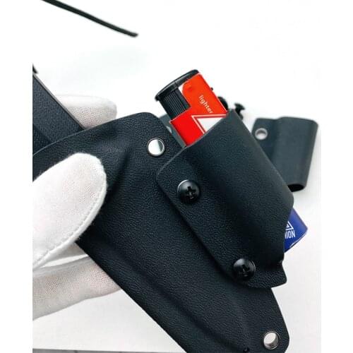 1set Kydex Tactical Lighter Sleeve Carrying Sheath Accessories Lighter K Clip Fixture Bolt Cover K Sheath Outdoor Accessories